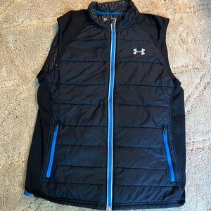 Fitted cold gear run vest, reflective accents,medium